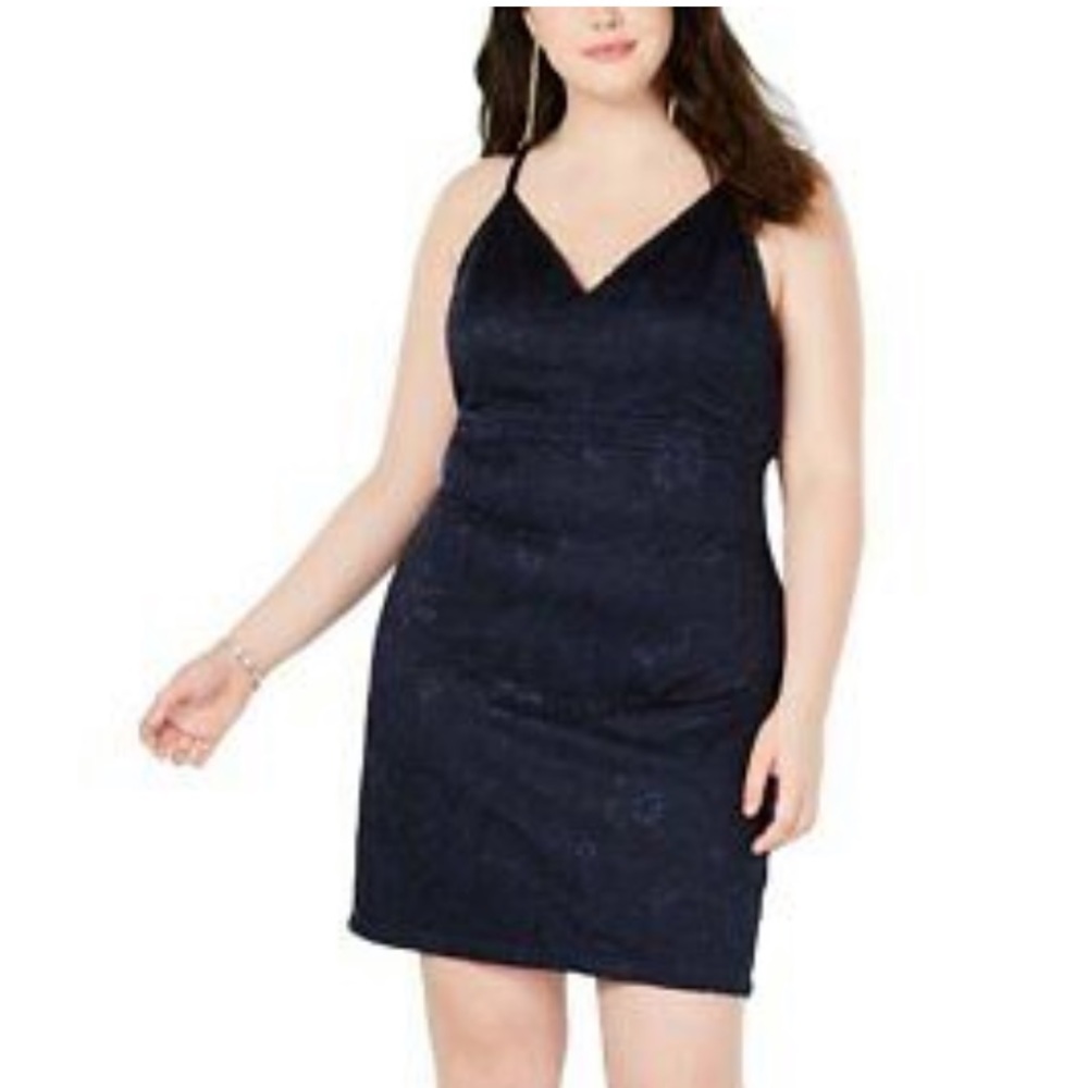 Emerald Sundae Navy Blue Bodycon dress